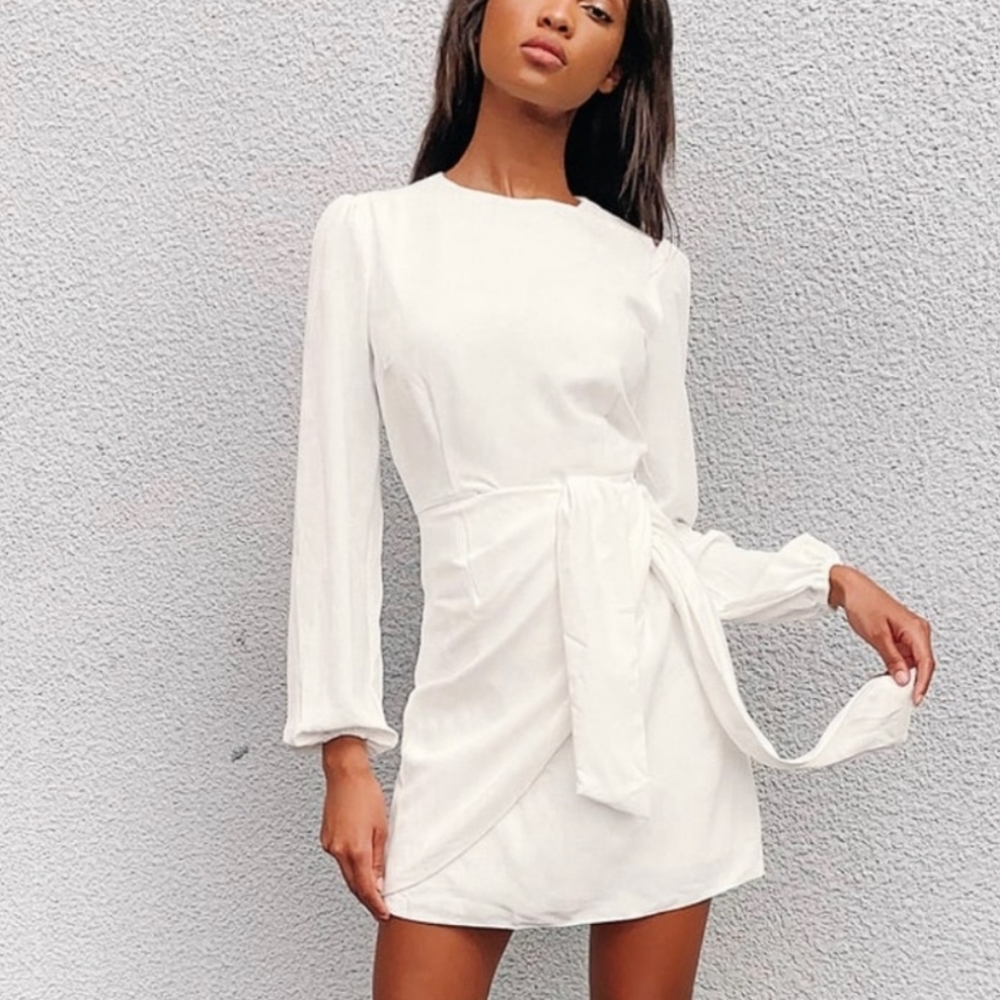Lulus White Skater Dress Size XL